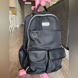 Itzy Ritzy Black Diaper Bag Backpack Large Multi Pocket Organizer Mom Bag